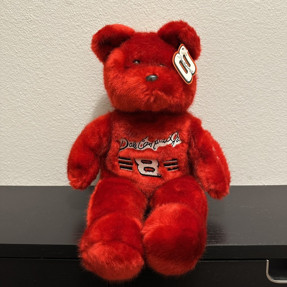 Dale Earnhardt Jr #8 Red Teddy Bear Plush 23 Karat Gold'n Bears 14"‎ New